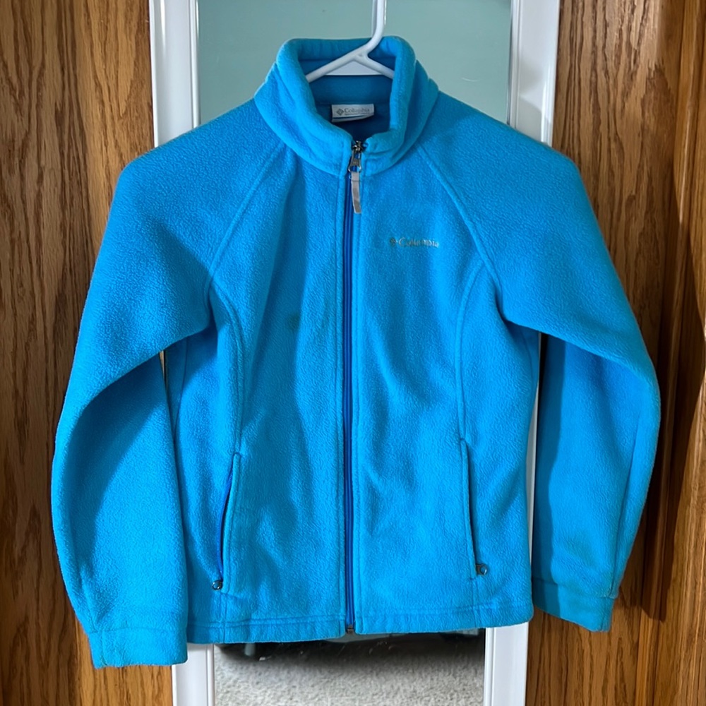Columbia Turquoise Blue Fleece Jacket